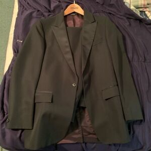 Lands' End Elegant Black Tuxedo Jacket
